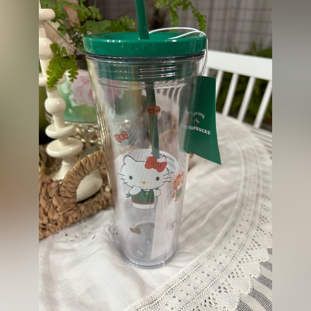 Starbucks Green Lid Hello Kitty Tumbler